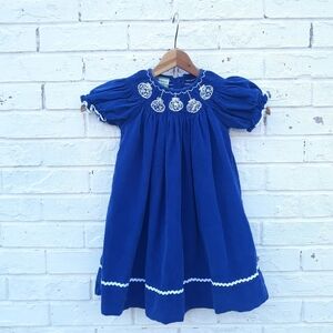 Vintage Corduroy Smocked Dress size 2T